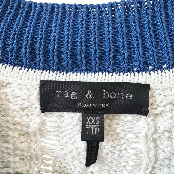 rag & bone Celina Cotton Crew in White Size XXS - Picture 10 of 14